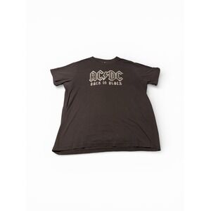 AC/DC -‎ "Back In Black" - Black Shirt - XL Unisex Tee Retro Band Tee Rock